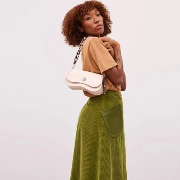 Coach Wavy Dinky Bag Shoulder Crossbody Coachtopia Leather CK113 Cloud🌸🌸 - Picture 3 of 6